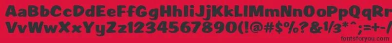 Scr1rahvRagerHevvy Font – Black Fonts on Red Background