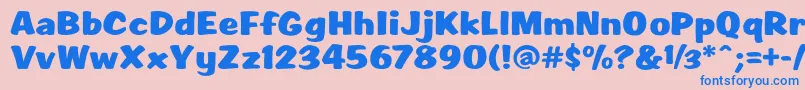 Scr1rahvRagerHevvy Font – Blue Fonts on Pink Background