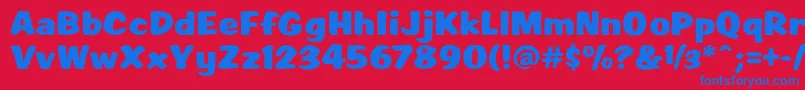 Scr1rahvRagerHevvy Font – Blue Fonts on Red Background