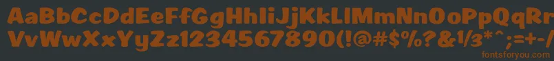 Scr1rahvRagerHevvy Font – Brown Fonts on Black Background