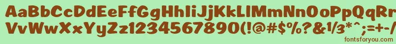 Scr1rahvRagerHevvy Font – Brown Fonts on Green Background
