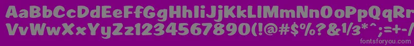Scr1rahvRagerHevvy Font – Gray Fonts on Purple Background
