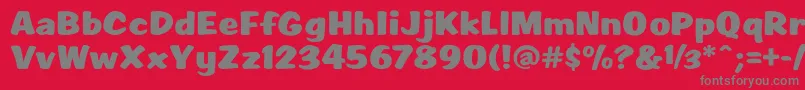 Scr1rahvRagerHevvy Font – Gray Fonts on Red Background