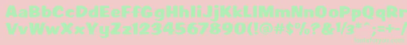 Scr1rahvRagerHevvy Font – Green Fonts on Pink Background