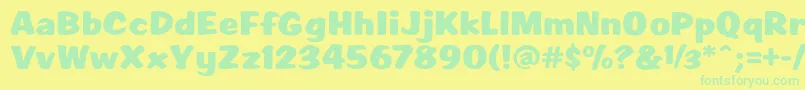 Scr1rahvRagerHevvy Font – Green Fonts on Yellow Background