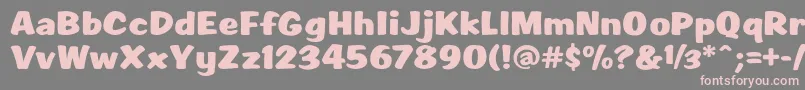 Scr1rahvRagerHevvy Font – Pink Fonts on Gray Background