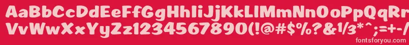 Scr1rahvRagerHevvy Font – Pink Fonts on Red Background