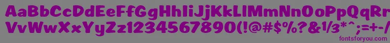 Scr1rahvRagerHevvy Font – Purple Fonts on Gray Background