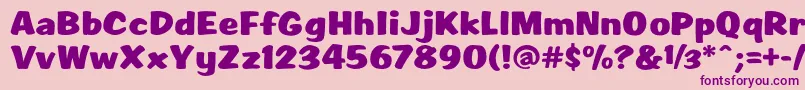 Scr1rahvRagerHevvy Font – Purple Fonts on Pink Background