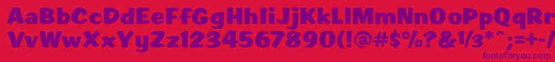 Scr1rahvRagerHevvy Font – Purple Fonts on Red Background