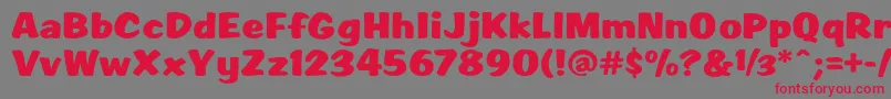 Scr1rahvRagerHevvy Font – Red Fonts on Gray Background