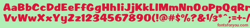 Scr1rahvRagerHevvy Font – Red Fonts on Green Background