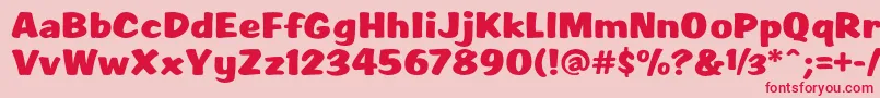Scr1rahvRagerHevvy Font – Red Fonts on Pink Background