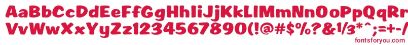 Scr1rahvRagerHevvy Font – Red Fonts on White Background