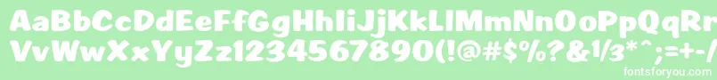 Scr1rahvRagerHevvy Font – White Fonts on Green Background