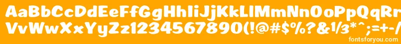 Scr1rahvRagerHevvy Font – White Fonts on Orange Background