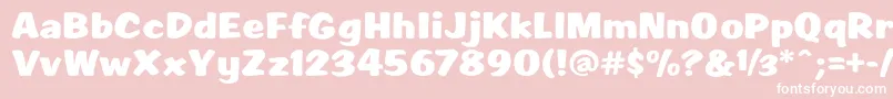 Scr1rahvRagerHevvy Font – White Fonts on Pink Background