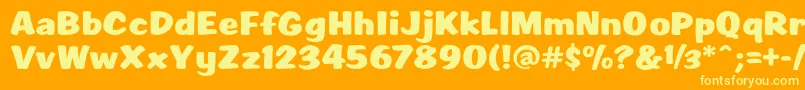 Scr1rahvRagerHevvy Font – Yellow Fonts on Orange Background