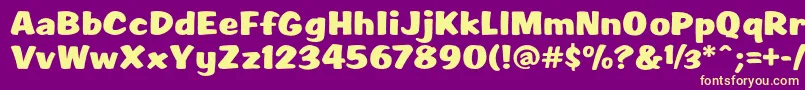 Scr1rahvRagerHevvy Font – Yellow Fonts on Purple Background