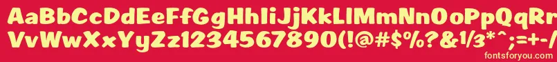 Scr1rahvRagerHevvy Font – Yellow Fonts on Red Background