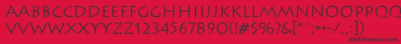 Lithos Font – Black Fonts on Red Background