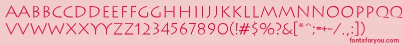 Lithos Font – Red Fonts on Pink Background