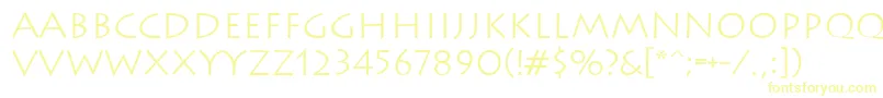 Lithos Font – Yellow Fonts on White Background