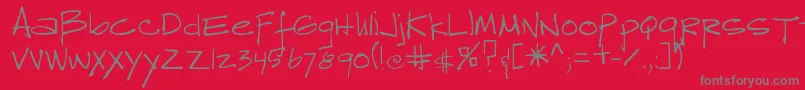 Reprob Font – Gray Fonts on Red Background