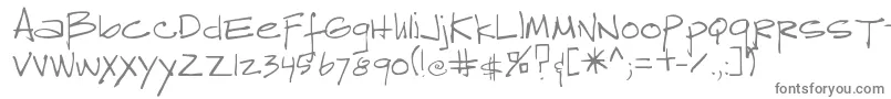 フォントReprob – 白い背景に灰色の文字