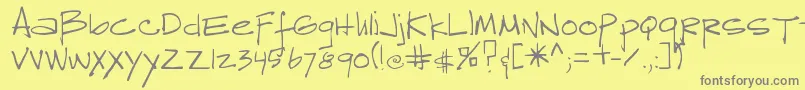 Reprob Font – Gray Fonts on Yellow Background