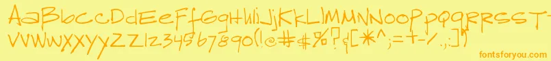 Reprob Font – Orange Fonts on Yellow Background