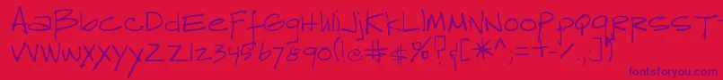 Reprob Font – Purple Fonts on Red Background