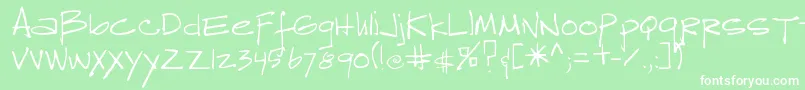 Reprob Font – White Fonts on Green Background