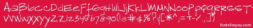 Reprob Font – White Fonts on Red Background