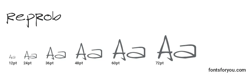 Reprob Font Sizes