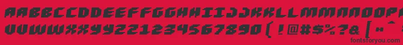 Loudnoiseblackskew Font – Black Fonts on Red Background