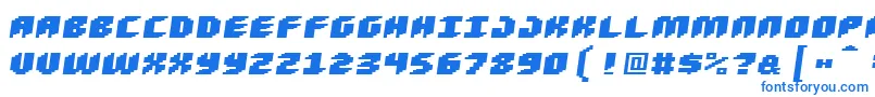 Шрифт Loudnoiseblackskew – синие шрифты