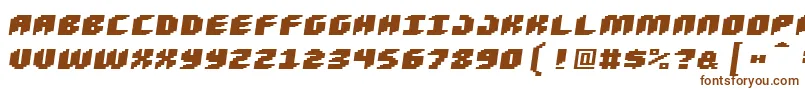 Loudnoiseblackskew-fontti – ruskeat fontit valkoisella taustalla