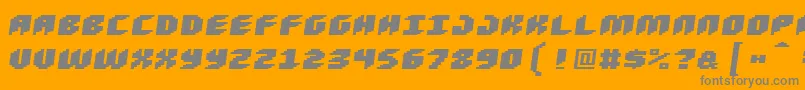 Шрифт Loudnoiseblackskew – серые шрифты на оранжевом фоне