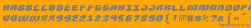 Loudnoiseblackskew Font – Gray Fonts on Orange Background