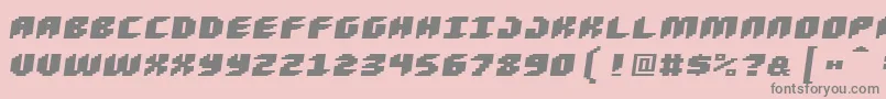 Шрифт Loudnoiseblackskew – серые шрифты на розовом фоне