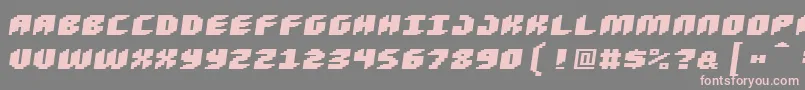 Loudnoiseblackskew Font – Pink Fonts on Gray Background