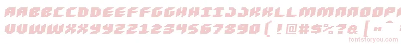 Loudnoiseblackskew-fontti – vaaleanpunaiset fontit valkoisella taustalla