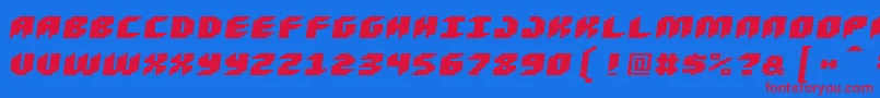 Loudnoiseblackskew Font – Red Fonts on Blue Background