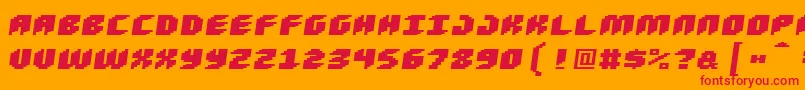 Loudnoiseblackskew Font – Red Fonts on Orange Background