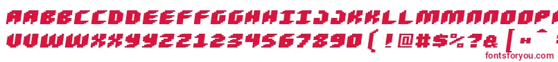 Шрифт Loudnoiseblackskew – красные шрифты на белом фоне