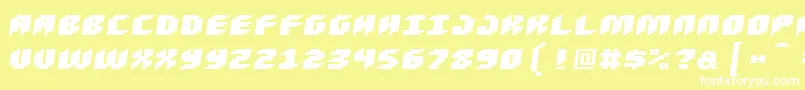 Loudnoiseblackskew Font – White Fonts on Yellow Background