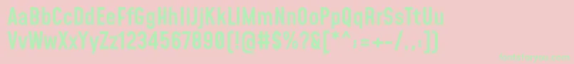 MohaveMedium-Schriftart – Grüne Schriften auf rosa Hintergrund