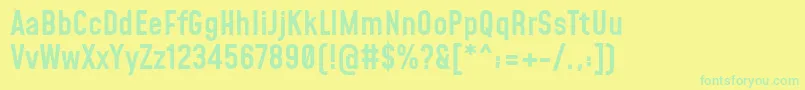 Czcionka MohaveMedium – zielone czcionki na żółtym tle