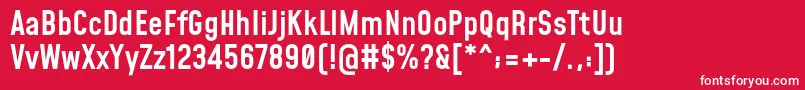フォントMohaveMedium – 赤い背景に白い文字